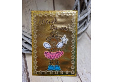 Stickdatei ITH - Postkarte Wunschschaf Wünsch Dir was Appli